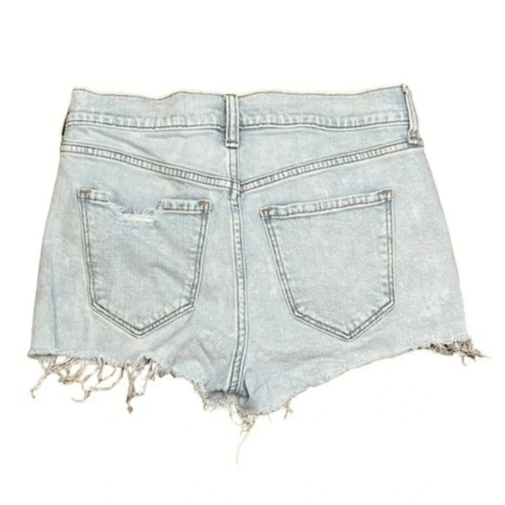 Old Navy Boyfriend Jean‎ Shorts Blue Light Wash Denim Mid-Rise Cut-Off 0